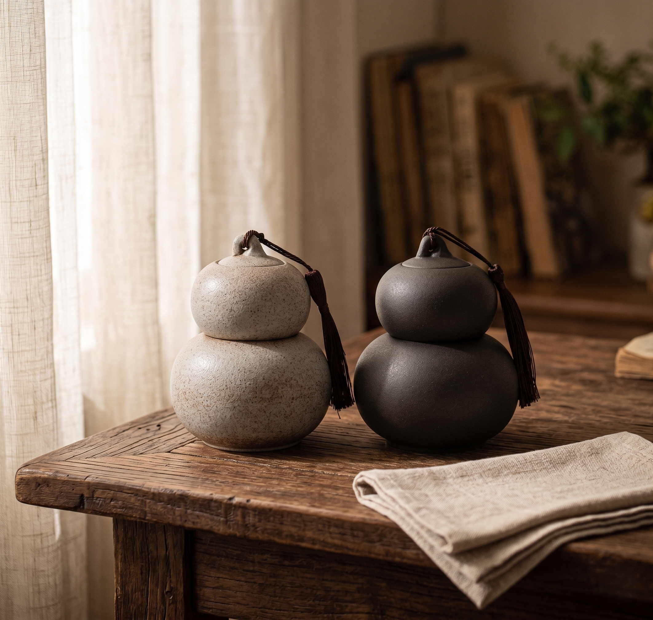 Boîte à thé traditionnelle en céramique