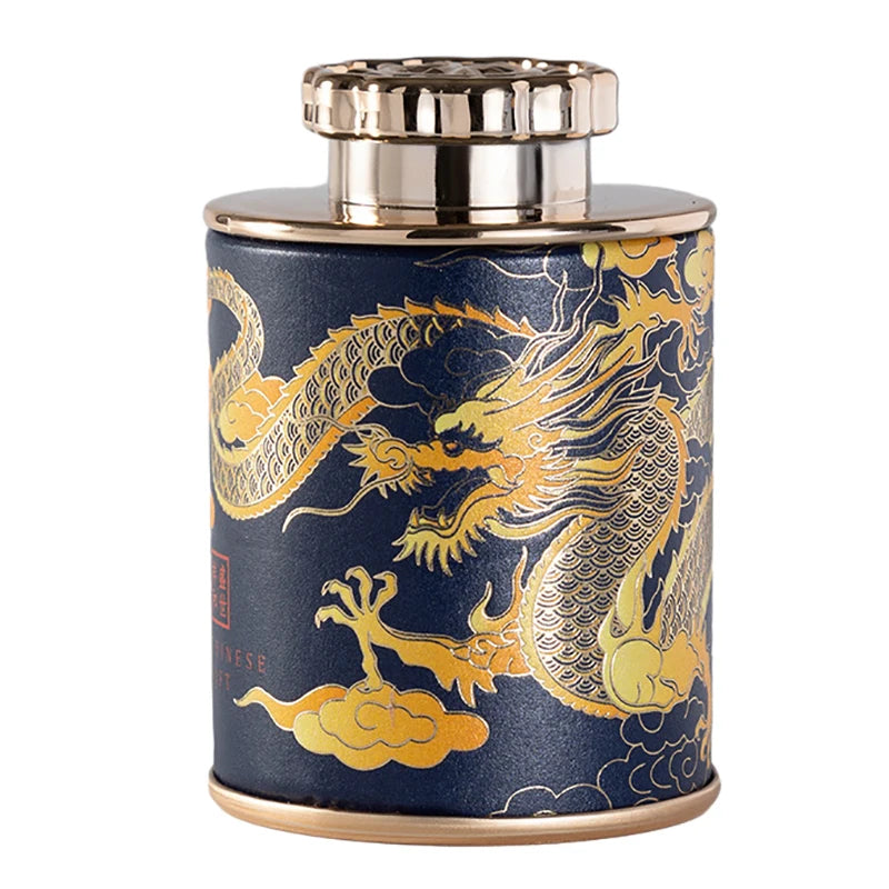 Mini boîte à thé dragon — Boîte kraft hermétique portable, 6 coloris