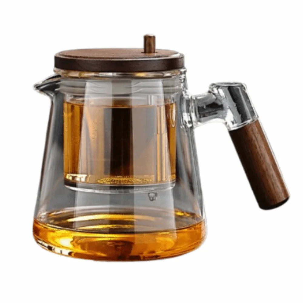 Théière en verre 650ml avec séparateur thé/eau